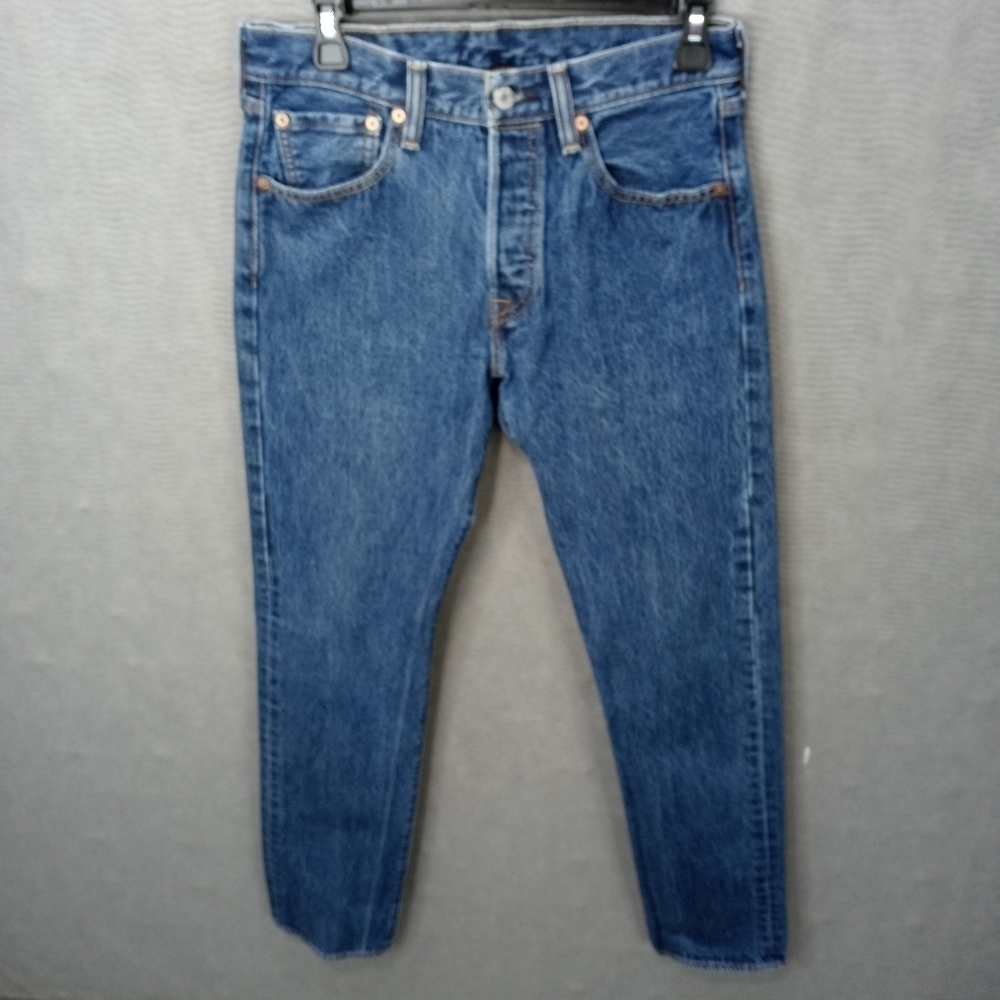 Levi's 501XX men's button fly blue jeans sz 29x34 Fg5pm